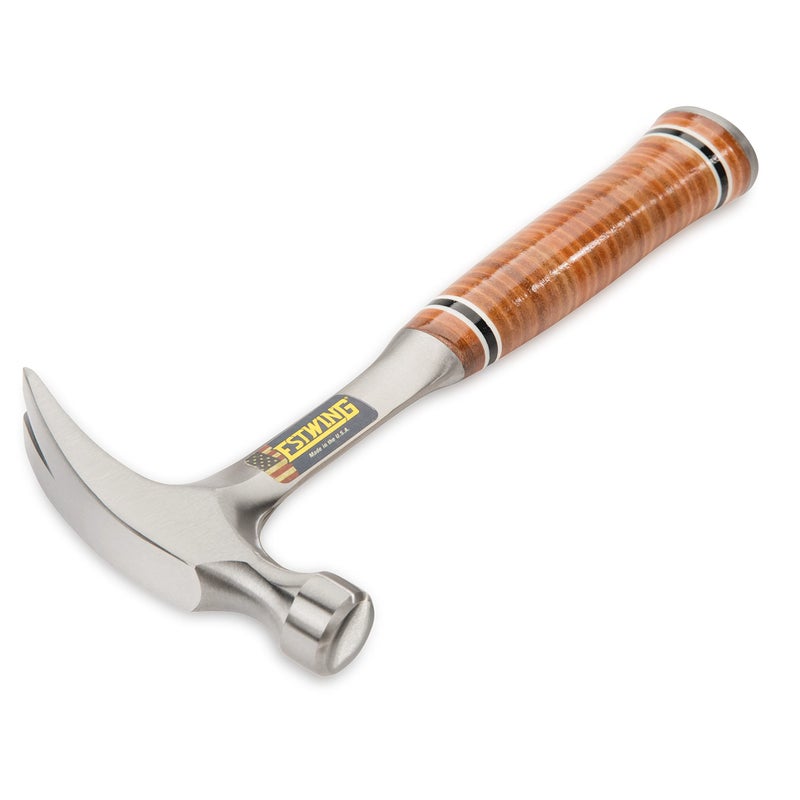 Estwing مطرقة ESTWING - 12 أونصة بمخلب مستقيم مع وجه ناعم ومقبض جلد طبيعي - E12S - Image 2